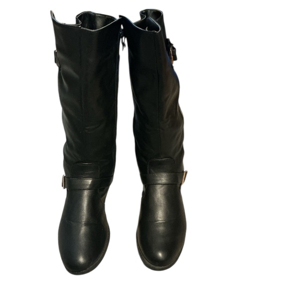 Wanted Mid-Calf Combat Boots with Gold Hardware - Picture 2 of 8